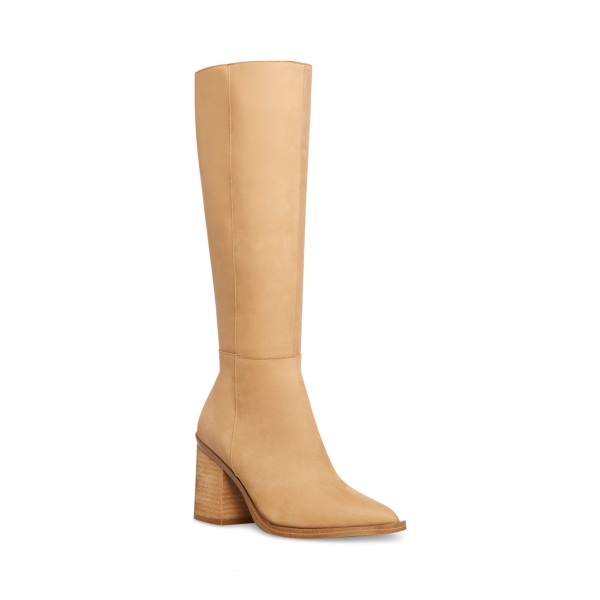 Steve Madden Tove Tan Nubuck Laarzen Dames Bruin | SM-497SC