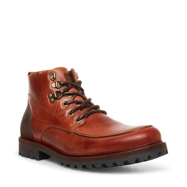 Steve Madden Trekker Cognac Leren Laarzen Heren Bruin | SM-835KL