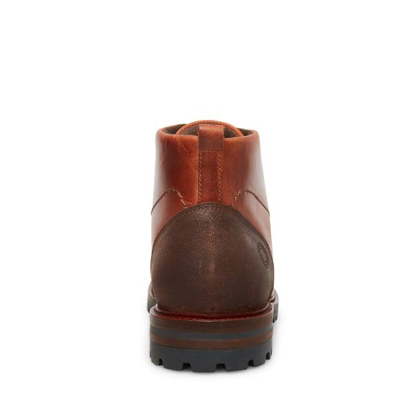 Steve Madden Trekker Cognac Leren Laarzen Heren Bruin | SM-835KL