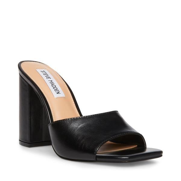 Steve Madden Trendy Leren Heel Hakken Dames Zwart | SM-315NI