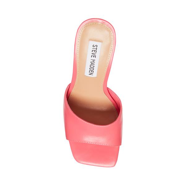 Steve Madden Trendy Leren Heel Hakken Dames Roze | SM-890RA