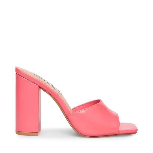 Steve Madden Trendy Leren Heel Hakken Dames Roze | SM-890RA