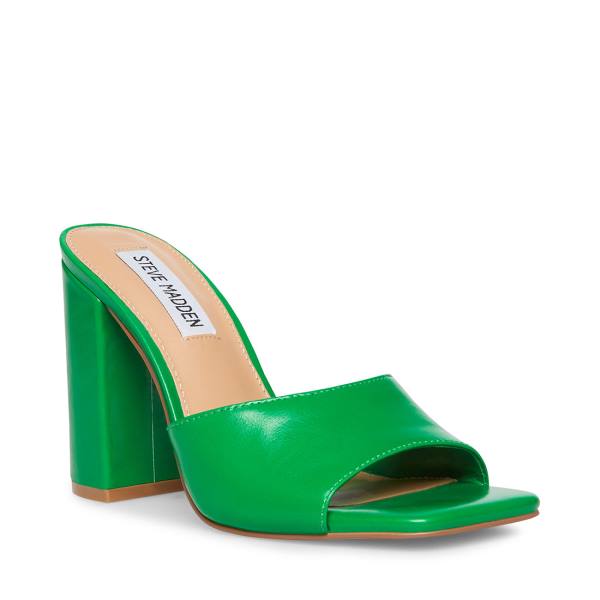 Steve Madden Trendy Leren Heel Hakken Dames Groen | SM-953HI