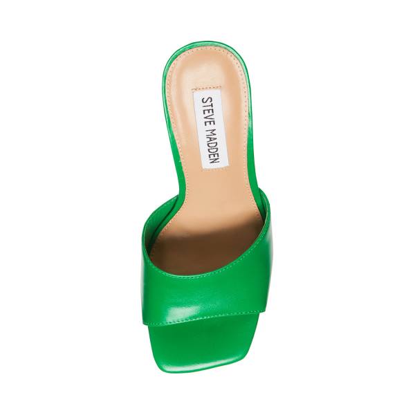 Steve Madden Trendy Leren Heel Hakken Dames Groen | SM-953HI