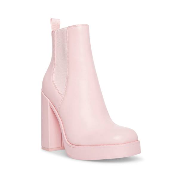 Steve Madden Triple Leren Enkellaarsjes Dames Roze | SM-478BJ