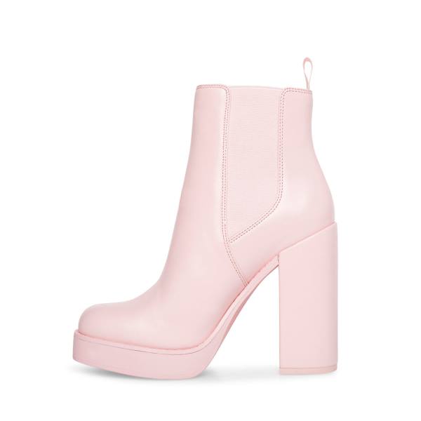 Steve Madden Triple Leren Enkellaarsjes Dames Roze | SM-478BJ