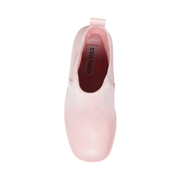 Steve Madden Triple Leren Enkellaarsjes Dames Roze | SM-478BJ