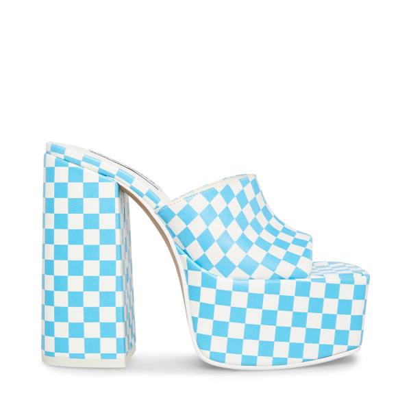 Steve Madden Trixie Heel Hakken Dames Blauw Wit | SM-958HW