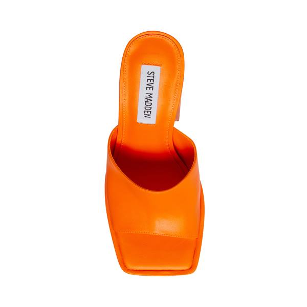 Steve Madden Trixie Leren Heel Hakken Dames Oranje | SM-095XW