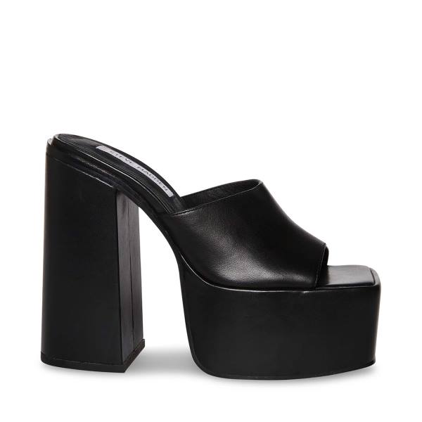 Steve Madden Trixie Leren Heel Hakken Dames Zwart | SM-461EM