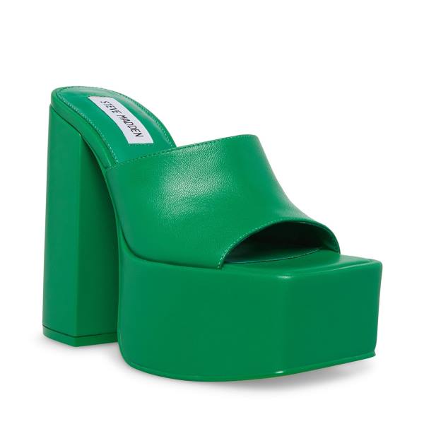 Steve Madden Trixie Leren Heel Hakken Dames Groen | SM-540LY