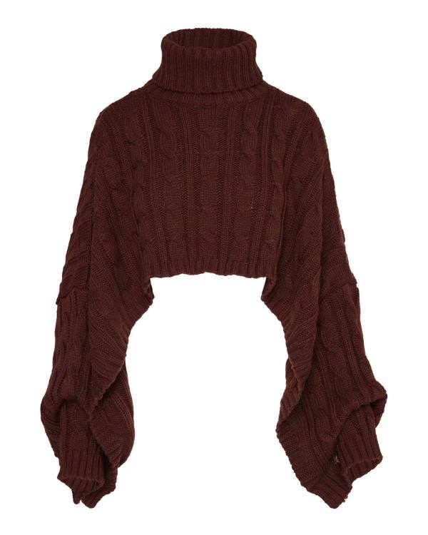 Steve Madden Trui Poncho Topjes Dames Bruin | SM-792KG