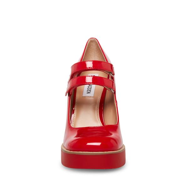 Steve Madden Twice Lak Heel Hakken Dames Rood | SM-208YR