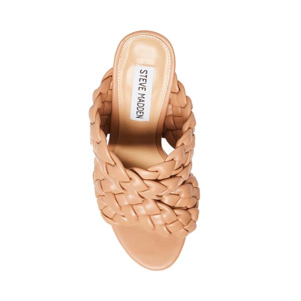 Steve Madden Twisted Tan Heel Hakken Dames Bruin | SM-062KM