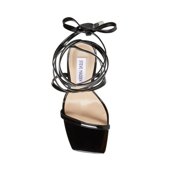 Steve Madden Uplift Lak Heel Hakken Dames Zwart | SM-206EV