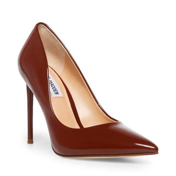 Steve Madden Vala Cognac Heel Hakken Dames Donkerbruin | SM-126WU