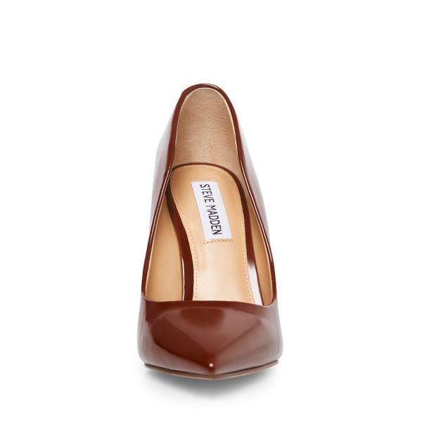 Steve Madden Vala Cognac Heel Hakken Dames Donkerbruin | SM-126WU