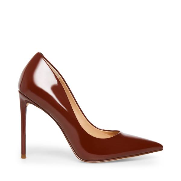 Steve Madden Vala Cognac Heel Hakken Dames Donkerbruin | SM-126WU