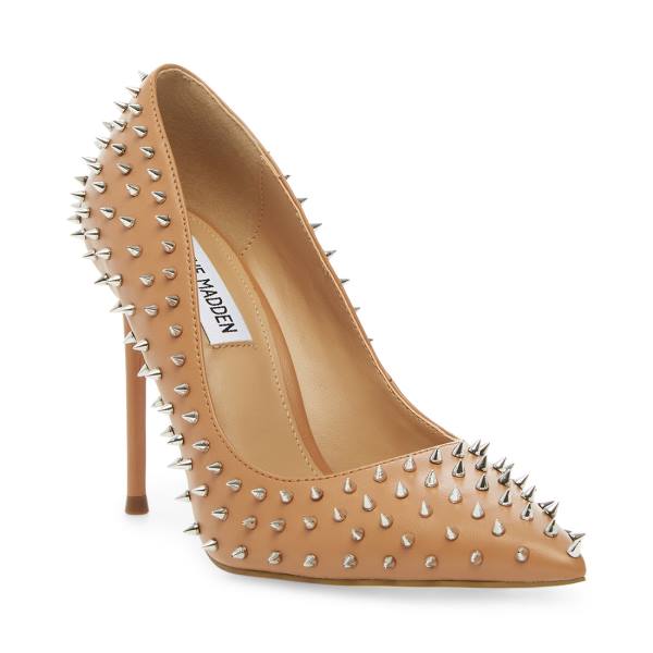 Steve Madden Vala-s Tan Heel Hakken Dames Beige | SM-283PX