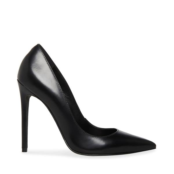 Steve Madden Valentina Leren Heel Hakken Dames Zwart | SM-615EW