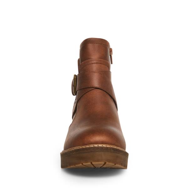 Steve Madden Vanessah Cognac Enkellaarsjes Dames Bruin | SM-217BJ