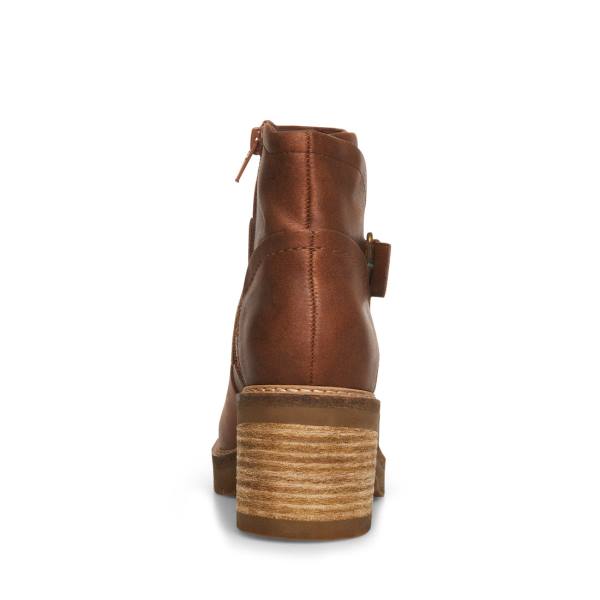 Steve Madden Vanessah Cognac Enkellaarsjes Dames Bruin | SM-217BJ