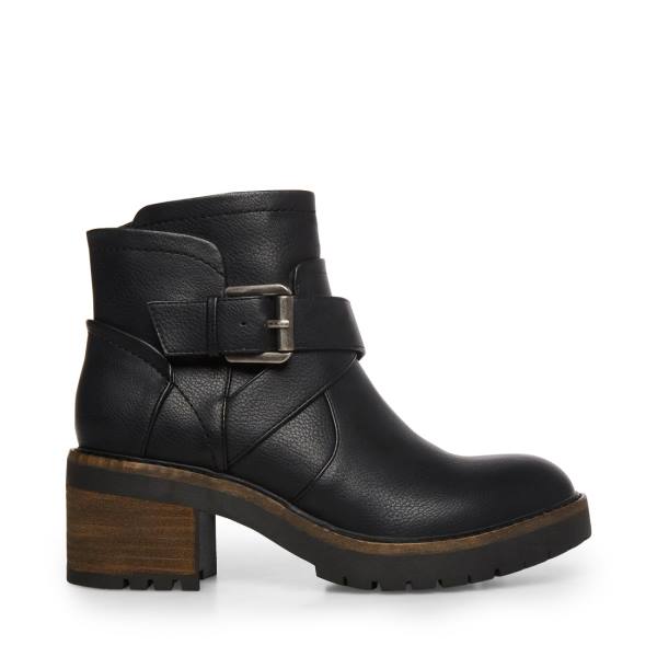 Steve Madden Vanessah Enkellaarsjes Dames Zwart | SM-602IP