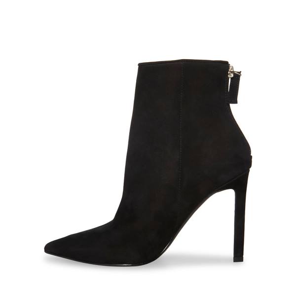 Steve Madden Vangle Nubuck Enkellaarsjes Dames Zwart | SM-784LA