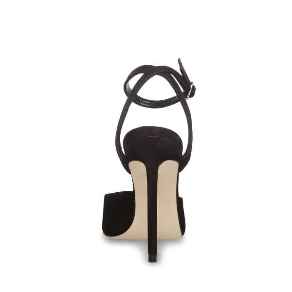 Steve Madden Vase Nubuck Heel Hakken Dames Zwart | SM-319XN