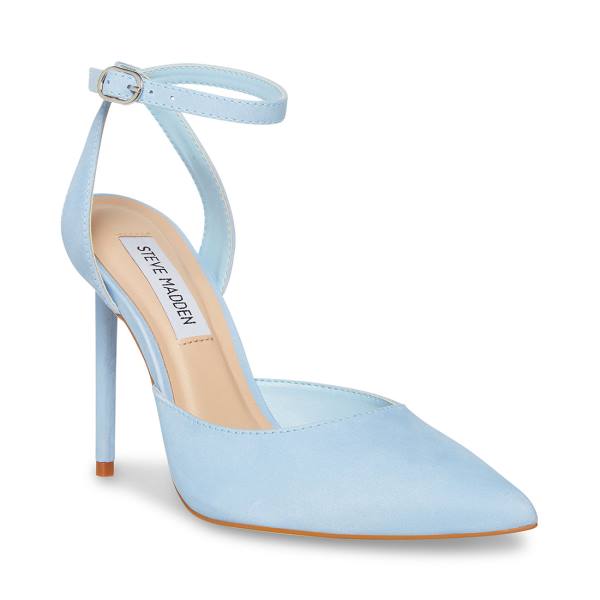 Steve Madden Vase Nubuck Heel Hakken Dames Blauw | SM-625IW