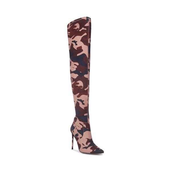 Steve Madden Vava Camo Laarzen Dames Bruin Camo | SM-019CP