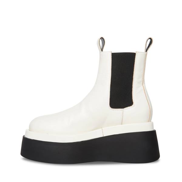 Steve Madden Versus Leren Enkellaarsjes Dames Wit | SM-435XG