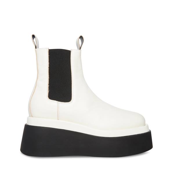 Steve Madden Versus Leren Enkellaarsjes Dames Wit | SM-435XG