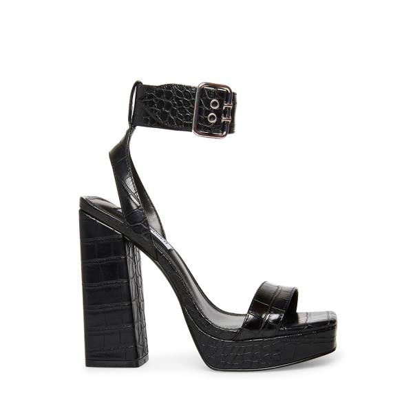 Steve Madden Waverley Crocodile Heel Hakken Dames Zwart | SM-106WO