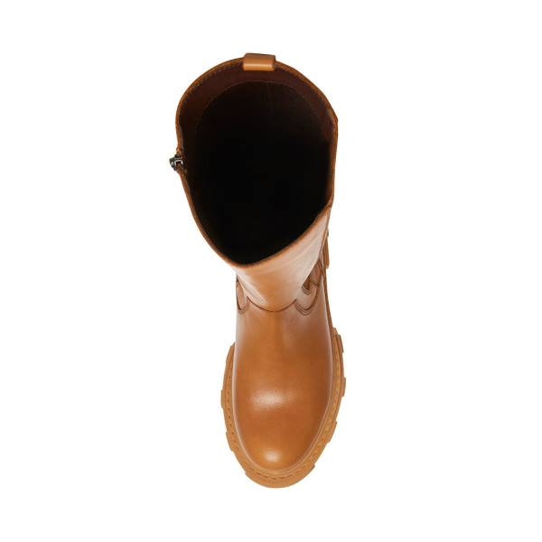 Steve Madden Wayde Tan Leren Laarzen Dames Bruin | SM-295HG