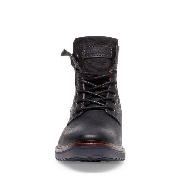 Steve Madden Wellington Leren Laarzen Heren Zwart | SM-013KW