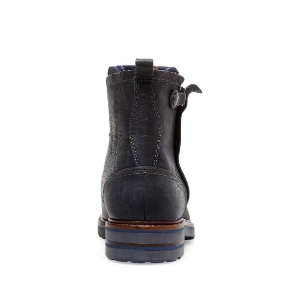 Steve Madden Wellington Leren Laarzen Heren Zwart | SM-013KW