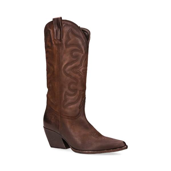 Steve Madden West Leren Laarzen Dames Bruin | SM-673DQ