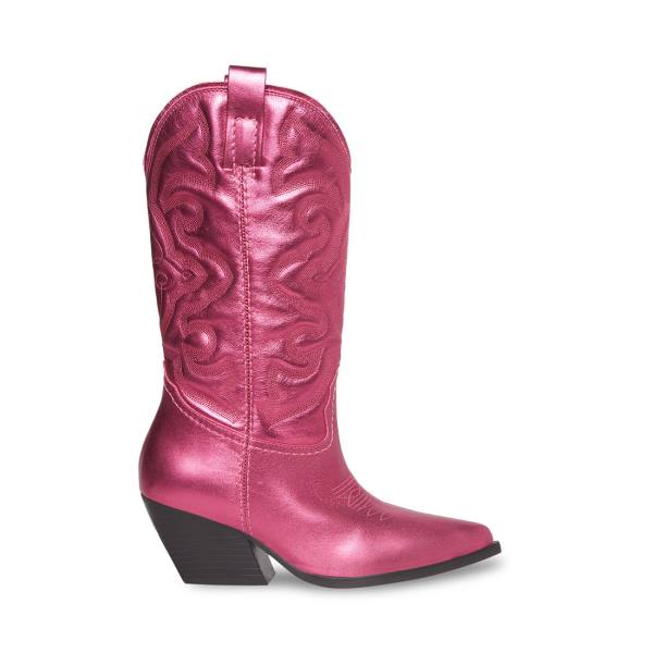 Steve Madden West Metallic Laarzen Dames Roze Metal | SM-283GT