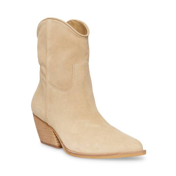 Steve Madden Wolfer Tan Suede Enkellaarsjes Dames Bruin | SM-705HW