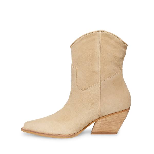 Steve Madden Wolfer Tan Suede Enkellaarsjes Dames Bruin | SM-705HW