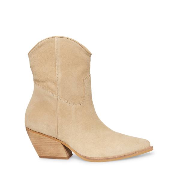 Steve Madden Wolfer Tan Suede Enkellaarsjes Dames Bruin | SM-705HW