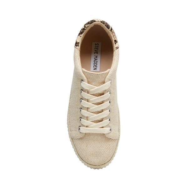 Steve Madden Zelena Tan Sneakers Dames Bruin | SM-052HQ