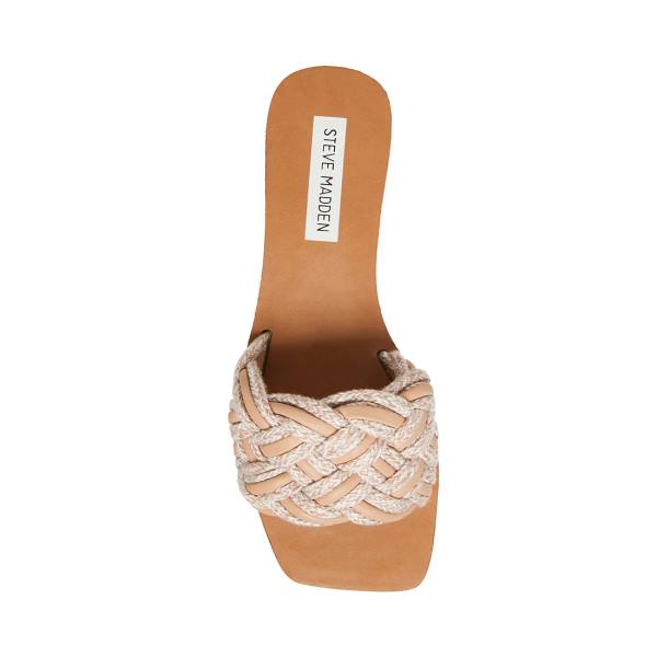 Steve Madden Zorya Natural Sandalen Dames Beige | SM-972SW