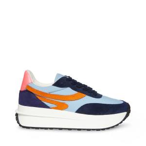 Steve Madden Actions Sneakers Dames Blauw Gekleurd | SM-432ME