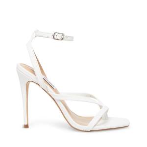 Steve Madden Amada Leren Heel Hakken Dames Wit | SM-873JD