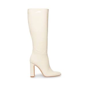 Steve Madden Ambrose Bone Lak Laarzen Dames Beige | SM-102RQ