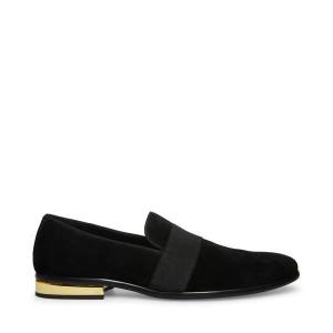 Steve Madden Anversa Suede Loafers Heren Zwart | SM-487UE