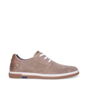 Steve Madden Austinn Tan Suede Sneakers Heren Bruin | SM-137BN