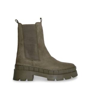 Steve Madden Barclay Leren Enkellaarsjes Dames Groen | SM-165RJ